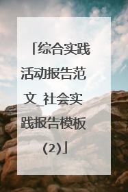 综合实践活动报告范文_社会实践报告模板(2)