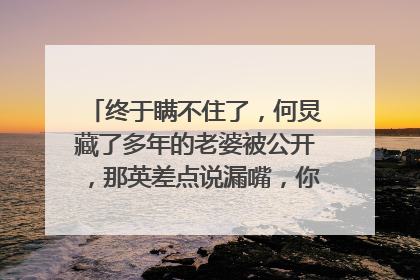 终于瞒不住了，何炅藏了多年的老婆被公开，那英差点说漏嘴，你知道是谁吗？