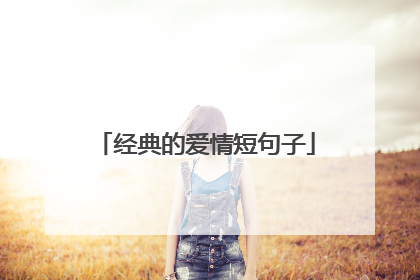 经典的爱情短句子