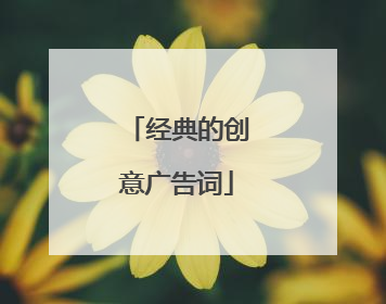 经典的创意广告词
