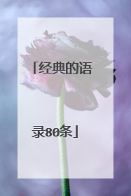 经典的语录80条
