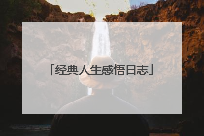 经典人生感悟日志