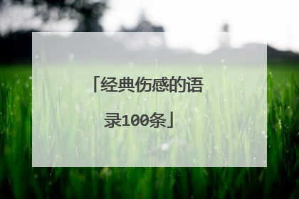 经典伤感的语录100条