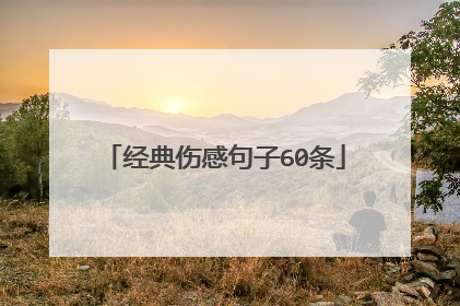 经典伤感句子60条