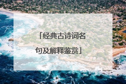 经典古诗词名句及解释鉴赏