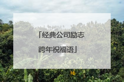 经典公司励志跨年祝福语