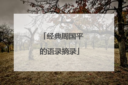 经典周国平的语录摘录