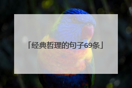 经典哲理的句子69条