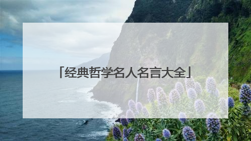 经典哲学名人名言大全