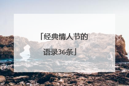 经典情人节的语录36条