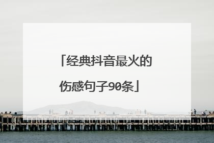 经典抖音最火的伤感句子90条