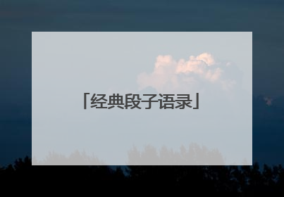经典段子语录
