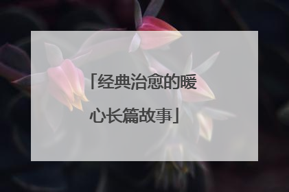 经典治愈的暖心长篇故事