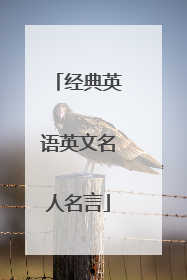 经典英语英文名人名言