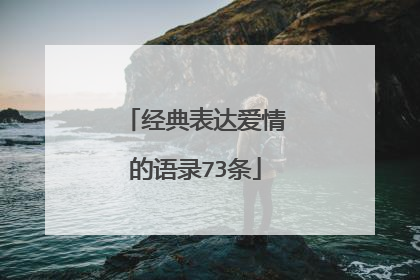 经典表达爱情的语录73条