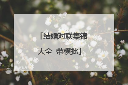 结婚对联集锦大全 带横批