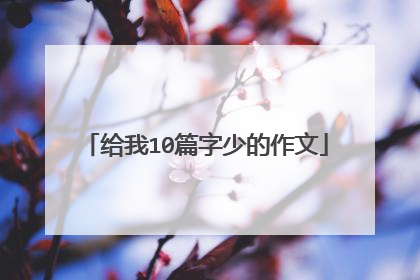 给我10篇字少的作文