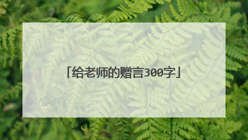 给老师的赠言300字