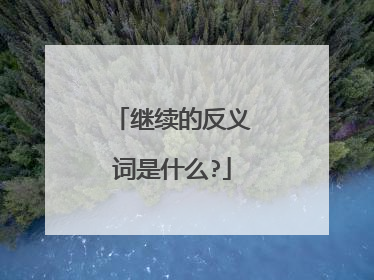 继续的反义词是什么?