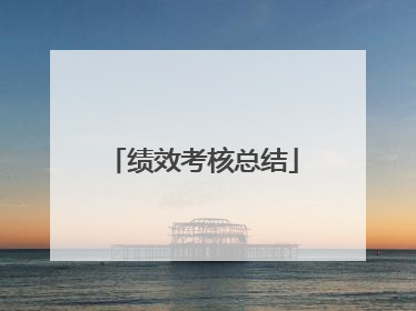 绩效考核总结