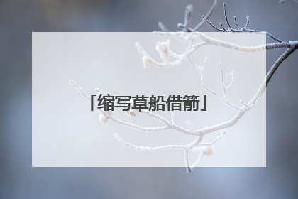 缩写草船借箭