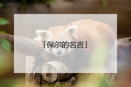 保尔的名言