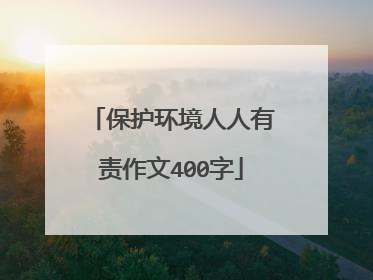 保护环境人人有责作文400字