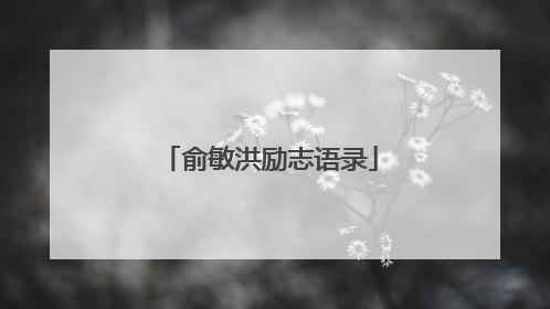 俞敏洪励志语录