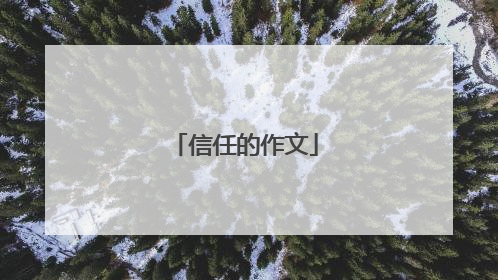 信任的作文