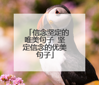 信念坚定的唯美句子 坚定信念的优美句子