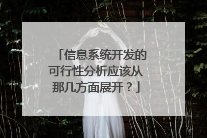 信息系统开发的可行性分析应该从那几方面展开？