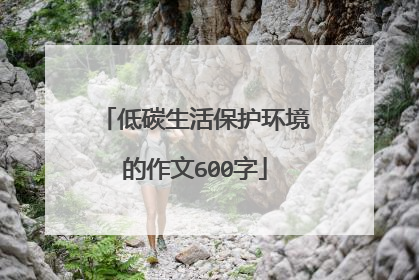 低碳生活保护环境的作文600字