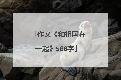 作文《和祖国在一起》500字