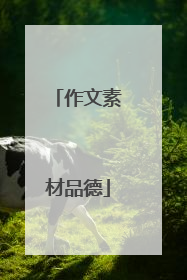 作文素材品德
