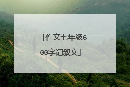 作文七年级600字记叙文