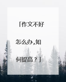 作文不好怎么办,如何提高？