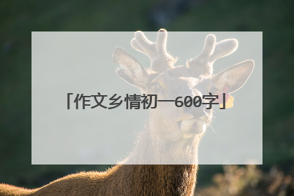 作文乡情初一600字