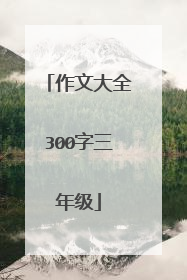 作文大全300字三年级