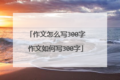 作文怎么写300字 作文如何写300字