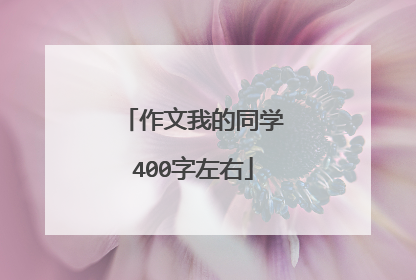 作文我的同学400字左右
