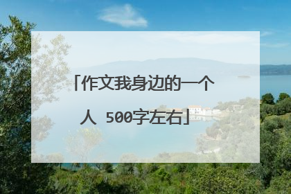 作文我身边的一个人 500字左右