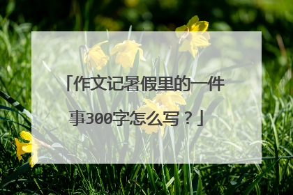 作文记暑假里的一件事300字怎么写？