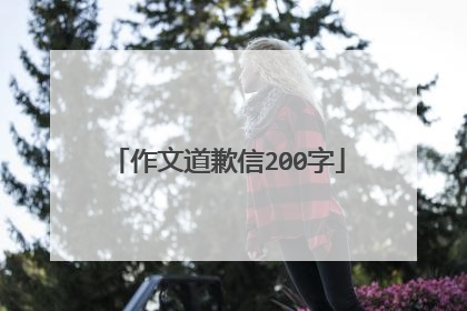 作文道歉信200字
