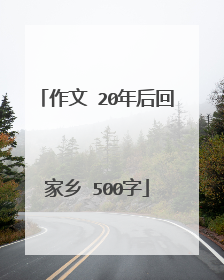 作文 20年后回家乡 500字