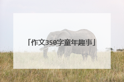 作文350字童年趣事