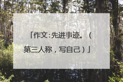 作文:先进事迹。（第三人称，写自己）