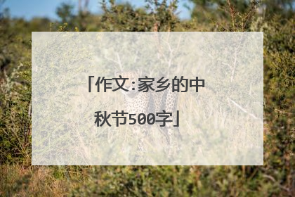 作文:家乡的中秋节500字