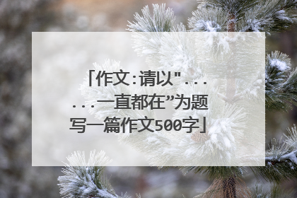 作文:请以