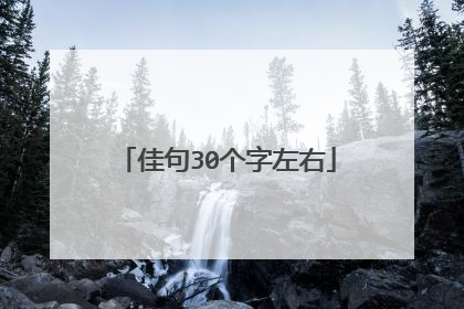 佳句30个字左右