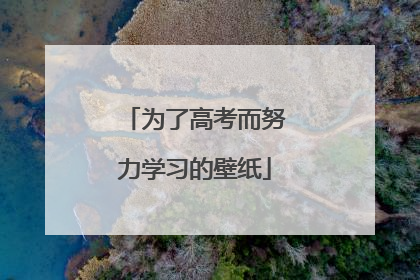 为了高考而努力学习的壁纸